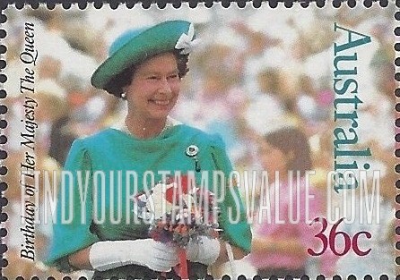FindYourStampsValue: Queen Elizabeth II, 61st Birthday
