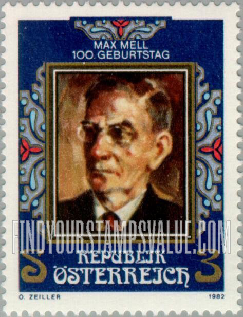 FindYourStampsValue: Max Mell (1882-1971), Poet