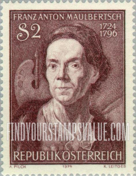 FindYourStampsValue: Franz Anton Maulbertsch (1724-96), Painter: Self-portrait