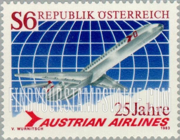 FindYourStampsValue: 25th Anniversary of Austrian Airlines
