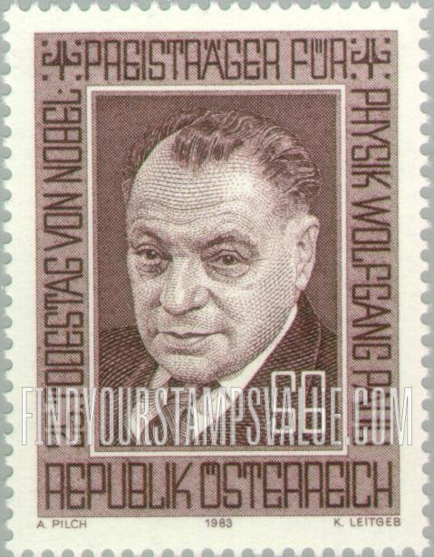FindYourStampsValue: Wolfgang Pauli (1900-58), Physicist, Nobel Laureate
