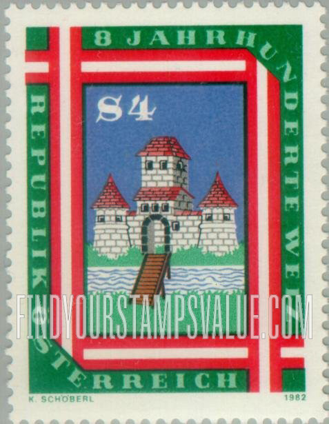 FindYourStampsValue: 800th Anniversary of City of Weiz: Arms