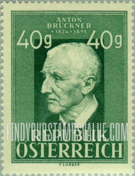 FindYourStampsValue: Anton Bruckner (1824-96), composer
