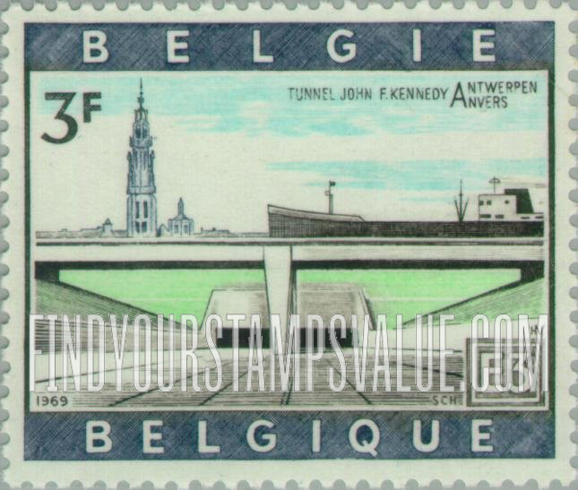 FindYourStampsValue: Kennedy Tunnel Under the Schelde, Antwerp