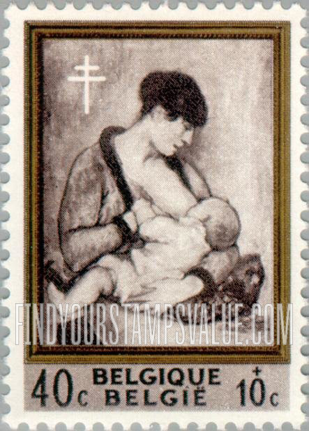 FindYourStampsValue: Semi-Postal: Mother and Child by Pierre Paulus