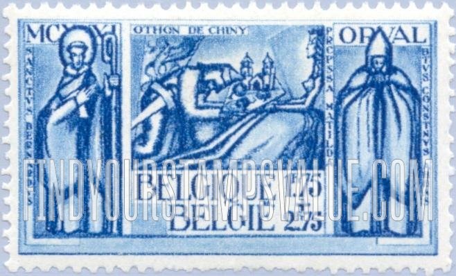 FindYourStampsValue: Semi-Postal: Count de Chiny Presenting First Abbey to Countess Matilda