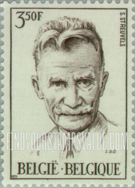 FindYourStampsValue: Stijn Streuvels (1871-1945), Novelist (pen name Frank Lateur)
