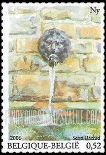 FindYourStampsValue: Scenes of Wallonian Villages: Fountain, Ny