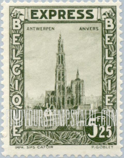 FindYourStampsValue: Special Delivery: Notre Dame Cathedral, Antwerp