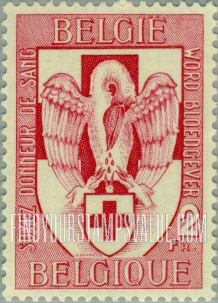 FindYourStampsValue: Pelican Giving Blood to Young