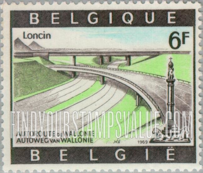 FindYourStampsValue: Three highways crossing near Loncin