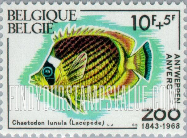 FindYourStampsValue: Semi-Postal, Tropical Fish: Orange butterflyfish