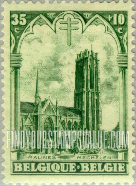 FindYourStampsValue: Semi-Postal: St. Rombaut, Malines