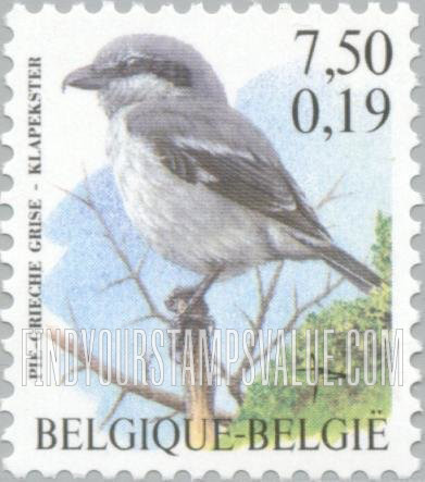 FindYourStampsValue: Bird: Pie-grieche grise