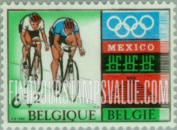 FindYourStampsValue: Semi-Postal: Bicyclists and Chichen Itza Temple