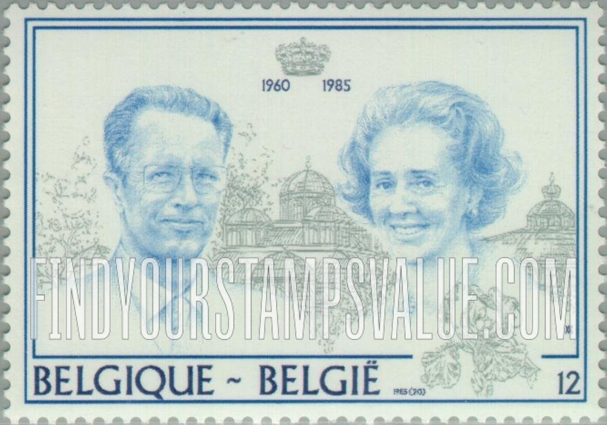FindYourStampsValue: King Baudouin & Queen Fabiola, 25th Wedding Anniversary