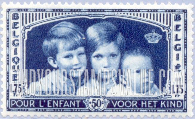 FindYourStampsValue: Semi-Postal: Prince Baudouin, Princess Josephine and Prince Albert