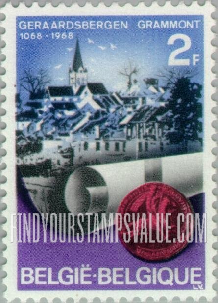 FindYourStampsValue: View of Grammont and Seal of Baudouin