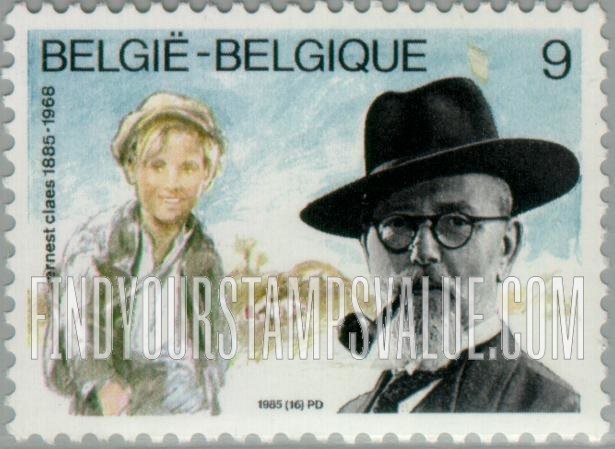 FindYourStampsValue: Ernest Claes (1885-1968), Author: Portrait, book character