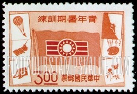 FindYourStampsValue: Youth Corps Flag and Summer Activities - 青年军旗和夏季活动