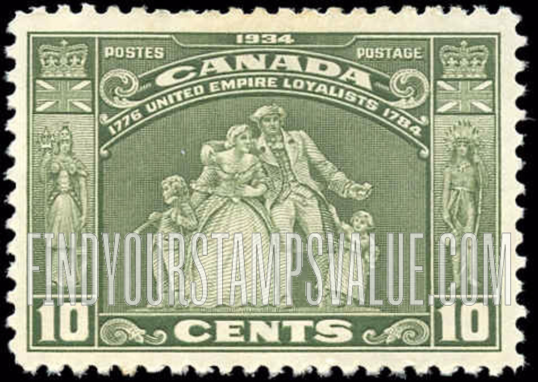 FindYourStampsValue: Group from  Loyalists Monument, Hamilton, Ontario