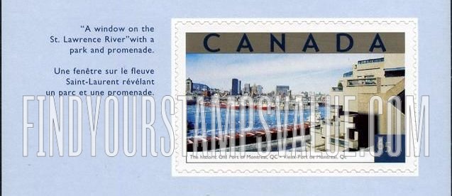 FindYourStampsValue: Tourist Attractions Type of 2001: Old Port of Montreal, Quebec