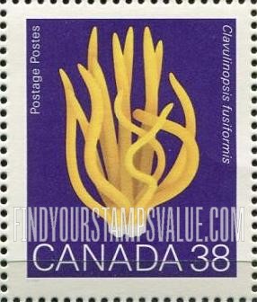 FindYourStampsValue: Mushrooms: Clavulinopsis fusiformis