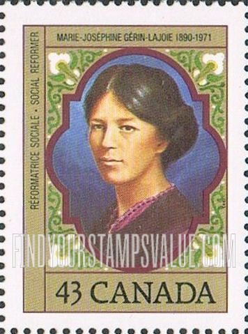 FindYourStampsValue: Marie-Josephine Gerin-Lajoie (1890-1971), founder of Notre-Dame du Bon Conseil Institute