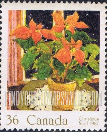 FindYourStampsValue: Christmas: Poinsettia