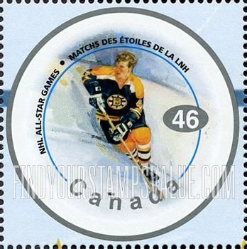FindYourStampsValue: Famous NHL players: Bobby Orr (Bruins jersey No. 4)