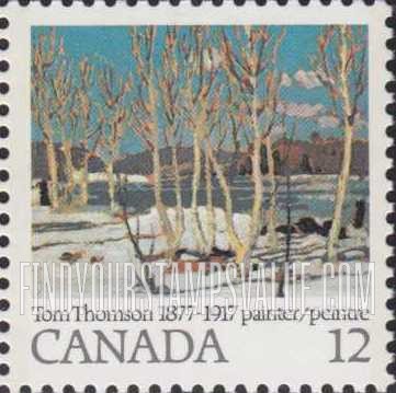 FindYourStampsValue: Autumn Birches, by Tom Thomson