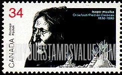 FindYourStampsValue: Crowfoot (1830-1890), Blackfoot Indian chief