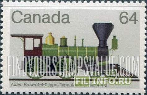 FindYourStampsValue: Locomotives: Adam Brown 4-4-0, 1860