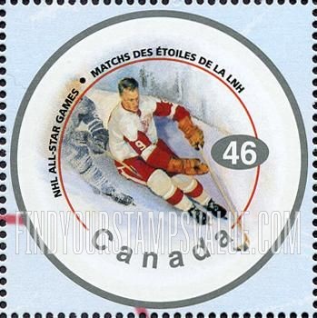 FindYourStampsValue: Famous NHL players: Gordie Howe (Red Wings jersey No. 9)