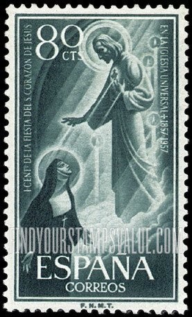 FindYourStampsValue: St. Marguerite Alacoque’s Vision of Jesus