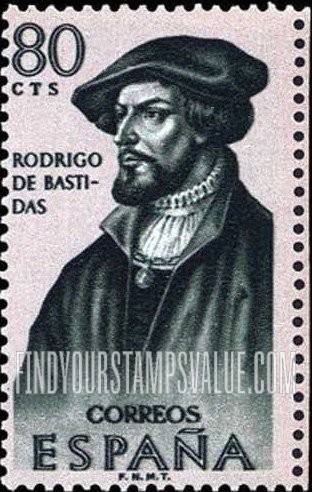 FindYourStampsValue: Builders of the New World: Rodrigo de Bastidas