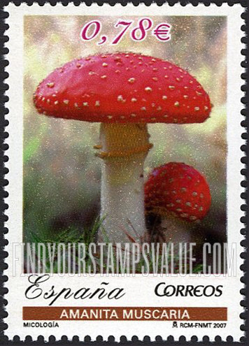 FindYourStampsValue: Mushrooms: Amanita muscaria