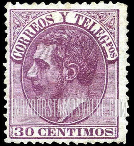 FindYourStampsValue: Kingdom: King Alfonso XII