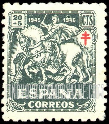 FindYourStampsValue: Semi-Postal: Lorraine Cross in Red, St. George Slaying the Dragon