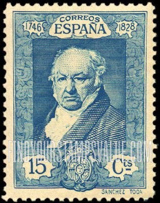 FindYourStampsValue: Francisco de Goya at Age 80 (“1746 1828”)