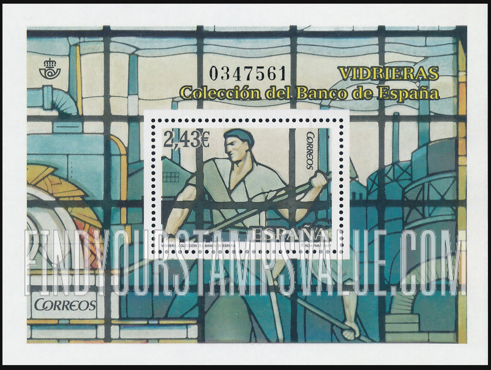 FindYourStampsValue: Stained-Glass Window by Alberto Martorell