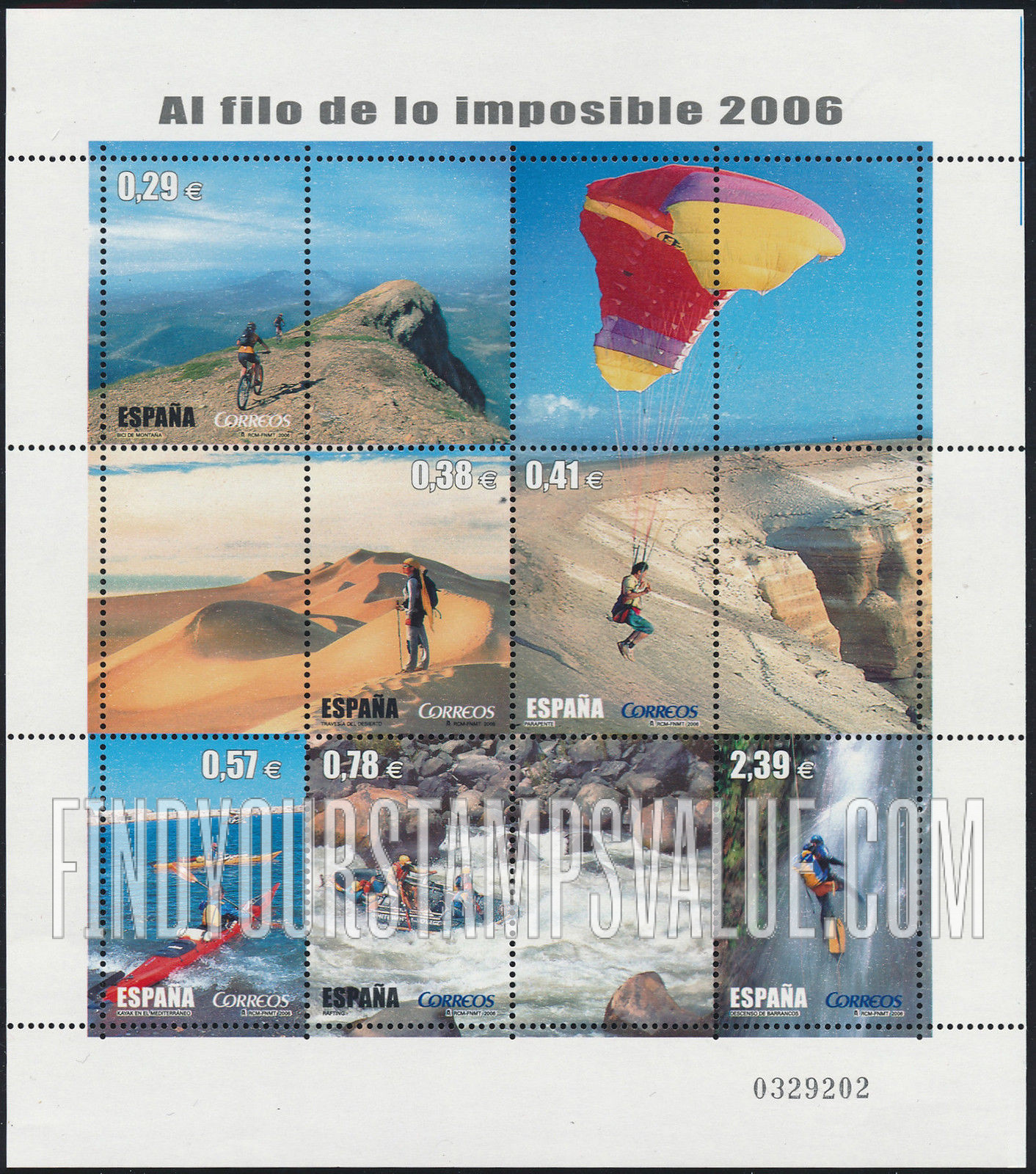 FindYourStampsValue: “Al Filo de lo Imposible” Type of 2005
