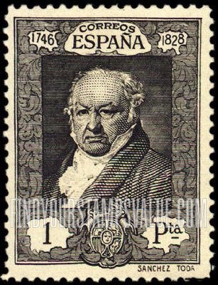 FindYourStampsValue: Francisco de Goya at Age 80 (“1746 1828”)
