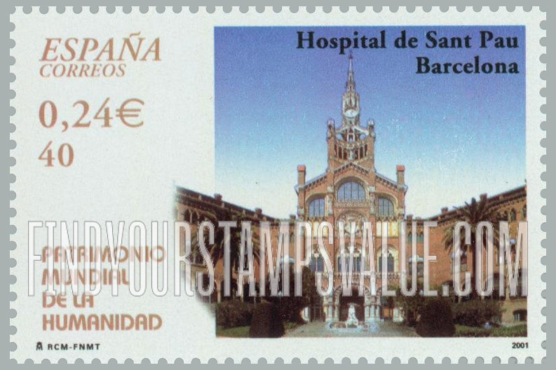 FindYourStampsValue: World Heritage Sites: Hospital de Sant Pau, Barcelona