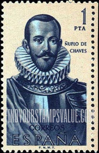 FindYourStampsValue: Builders of the New World: Nuflo de Chaves