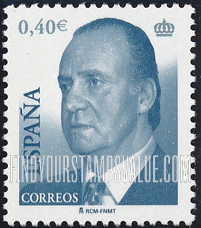 FindYourStampsValue: King Juan Carlos Type of 2001 With Euro Denominations Only