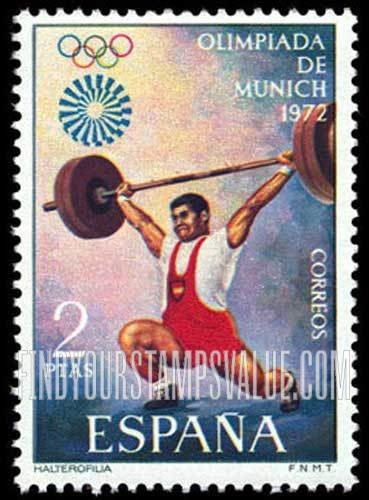 FindYourStampsValue: Weight Lifting, Olympic Emblems