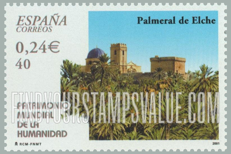 FindYourStampsValue: World Heritage Sites: Palmeral of Elche