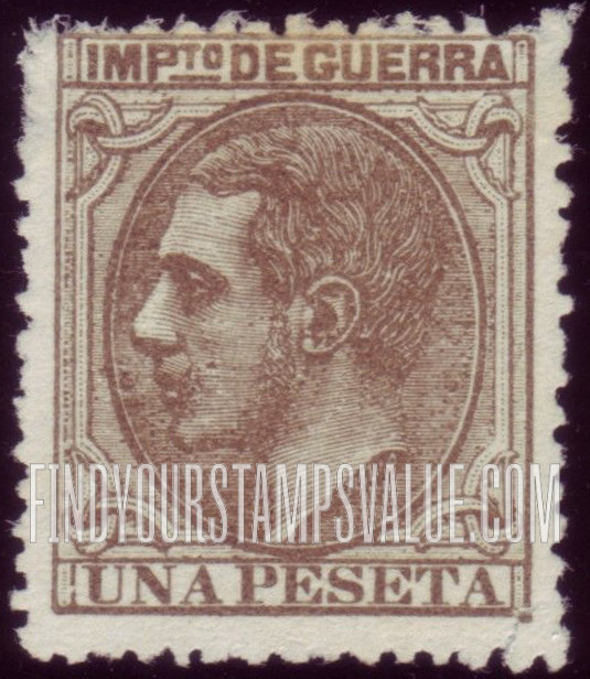 FindYourStampsValue: War Tax: King Alfonso XII