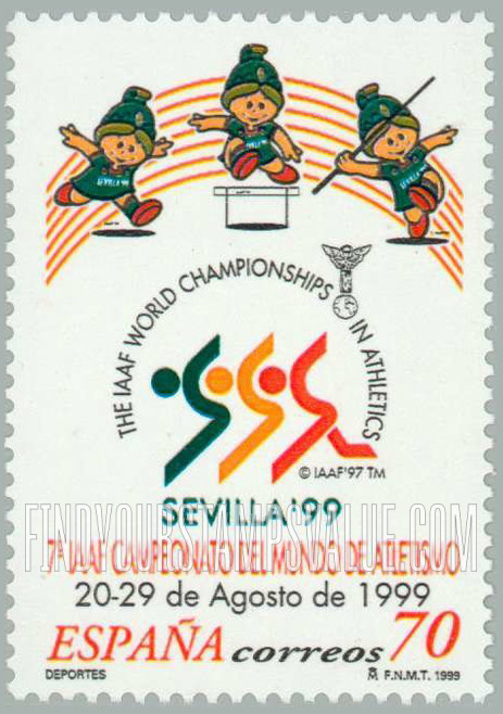 FindYourStampsValue: 7th World Track & Field Championships, Seville